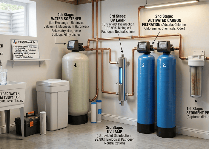Whole Home Water Filtration in Flower Mound